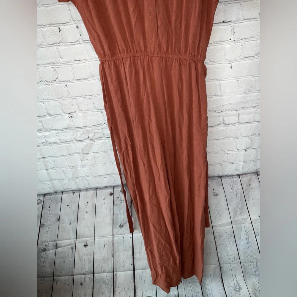 BRAND NWT Apt. 9 Dark Orange Long Romper size S - Picture 5 of 16
